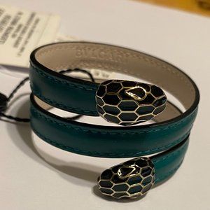 Brand New Bvlgari Serpenti Forever Cleopatra bracelet, Forest Emerald, size M